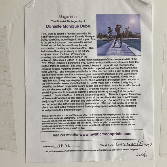 Golden Gate Bridge San Francisco Photo Print Danielle Dube 2006 signed matted - Picture 5 of 6